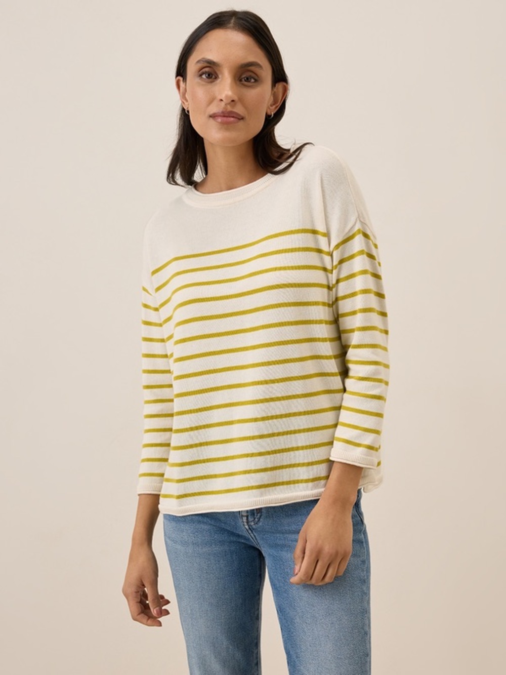 Pact Fine Knit Organic Cotton Wide Neck Sweater Lightweight Yellow XL LongSleeve
